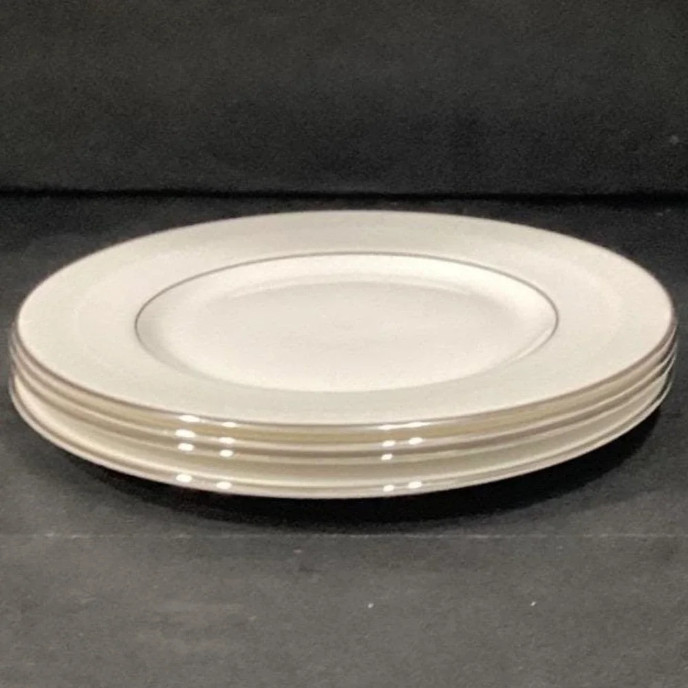 Royal Doulton Amulet Salad Plates, Set of 4, White Floral Bone China Dinnerware